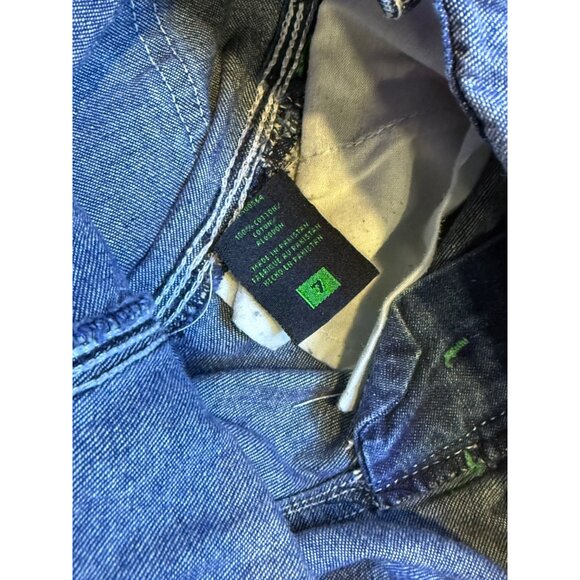 John Deere Unisex Kids Denim Overalls Size 7 - Picture 4 of 7